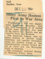 Sibley Army hostess first in war area