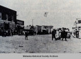 Downtown Barnes City Street Scene, 1913; Mahaska County, Iowa