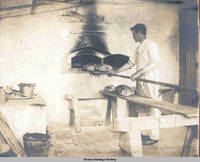 John Beck at Homestead, Homestead, Iowa, ca. 1900
