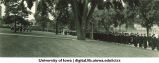 Commencement procession on southwest corner of Pentacrest, The University of Iowa, June 1928