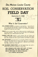 1948 Des Moines - Louisa County Soil Conservation Field Day Program