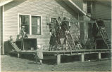 Children on playground equipment, The University of Iowa, 1930s