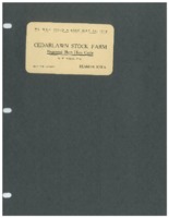 Advertisement for Cedarlawn Stock Farm, Beaman