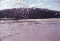 Pier bridge overlooking rushing water