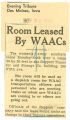 Room leased by WAACs