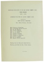 Newspaper Publicity of the Des Moines Women's Club Third Decade 1905-1914. Assembled for the Des Moines Women's Club, Club History Committee.  Mrs. Erwin Schenk, Chairman.