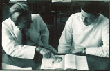 Dental students studying, The University of Iowa, 1940s