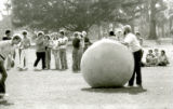 Waiting for the push-ball game to begin for Homecoming, 1978