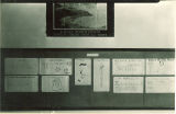 Display of students' drawings at school open house, The University of Iowa, June 1, 1930