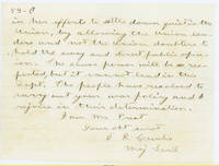 50. General Samuel R. Curtis to Lincoln on fugitive slaves in military camps