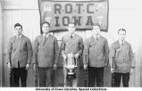 Rifle team with trophy, The University of Iowa, 1914