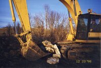 1998  Reshaped stream bank on Robert Yeager property reinforced with rock rubble