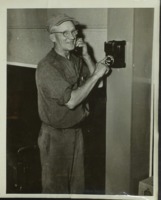 Man Talking on Telephone 
