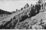 Folded Triassic limestone, Cascade, S.D., late 1890s or early 1900s