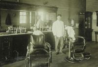 Traveling Library Station: Barber Shop 