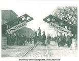 Structural engineering display for Mecca Day, The University of Iowa, 1910s