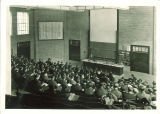 Students in a the main Chemistry lecture amphitheater, The University of Iowa, 1930s