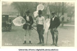 Entomologists with butterfly nets in Mecca Day parade, The University of Iowa, 1922