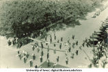 Induction day procession on Clinton Street, The University of Iowa, 1920s