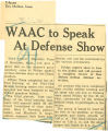 WAAC to speak at defense show