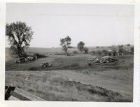 Photographs of bulldozing machinery 