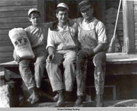 Flour mill workers, Amana, Iowa, 1900s