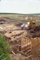Alfred Parcel structure site during construction.