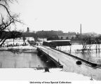 Iowa Avenue Bridge in winter, Iowa City, Iowa, February 1936