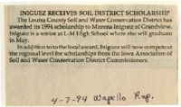 Iniguez receives soil district scholarship