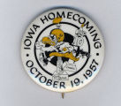 Homecoming badge, October 19, 1957