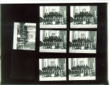 University of Iowa Scottish Highlanders on steps of Old Capitol, 1979 or 1980