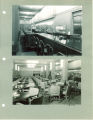 Cafeteria dining area and lunch counter in Hillcrest, the University of Iowa, 1939