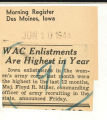 WAC enlistments are highest in year