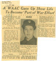 WAAC gave up show life to become 'part of war effort'