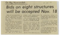 1971 - Bids on Eight Structures Will be Accepted Nov. 18