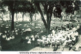 Band concert in front of Schaeffer Hall (formerly the Hall of Liberal Arts), The University of Iowa, 1920s
