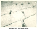 Playing water polo, The University of Iowa, 1934