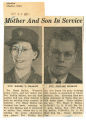 Mother and son in service