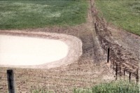 Standing water on edge of agricultural land