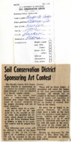 Soil conservation district sponsoring art contest. 