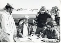William Baugh talks with others on agricultural tour