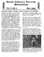 Rural Library Service Newsletter