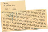 Records collected for WAACS