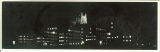 Exterior of the hospital at night, the University of Iowa, 1950s