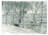 Pharmacy Building in winter, The University of Iowa, 1960s