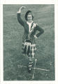 Scottish Highlander doing Highland fling, The University of Iowa, 1960s