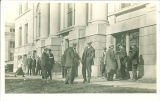Students outside the Hall of Liberal Arts, the University of Iowa,  1910s