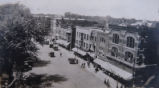 Rooftop Look of High Avenue East and Town Square in Oskaloosa, Iowa, Circa 1930