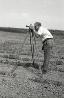 Oren Champ and survey equipment