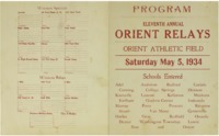 Orient, Iowa Relays - 1934